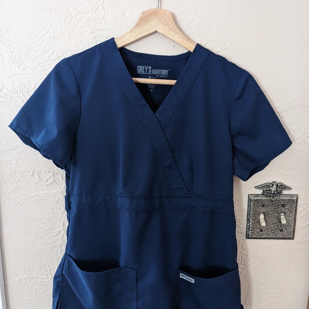 Grey's Anatomy Navy Scrub Top Small